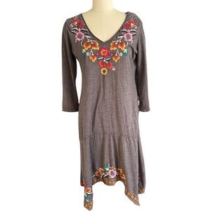 Johnny was embroidery midi casual dress size medium